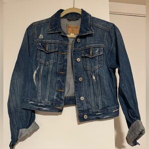 Hollister Distressed Blue Denim Jacket